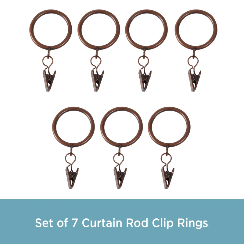 Kenney Kenney Clip Rings for 1" Diameter Curtain Rods