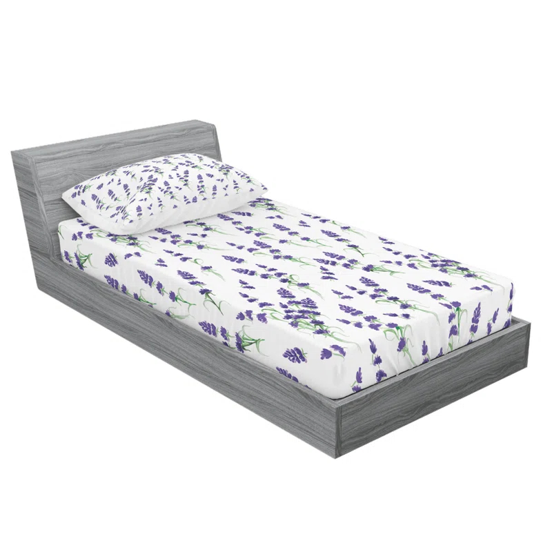 Ambesonne Microfiber Floral Sheet Set