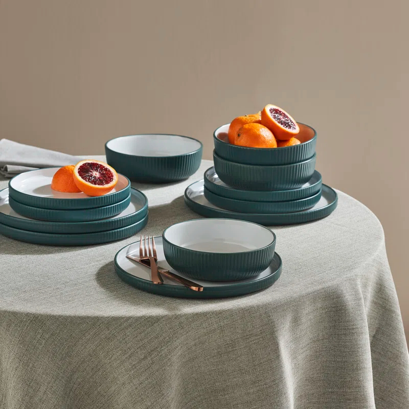 Laro 24 Piece Stoneware Dinnerware Set - Service for 8