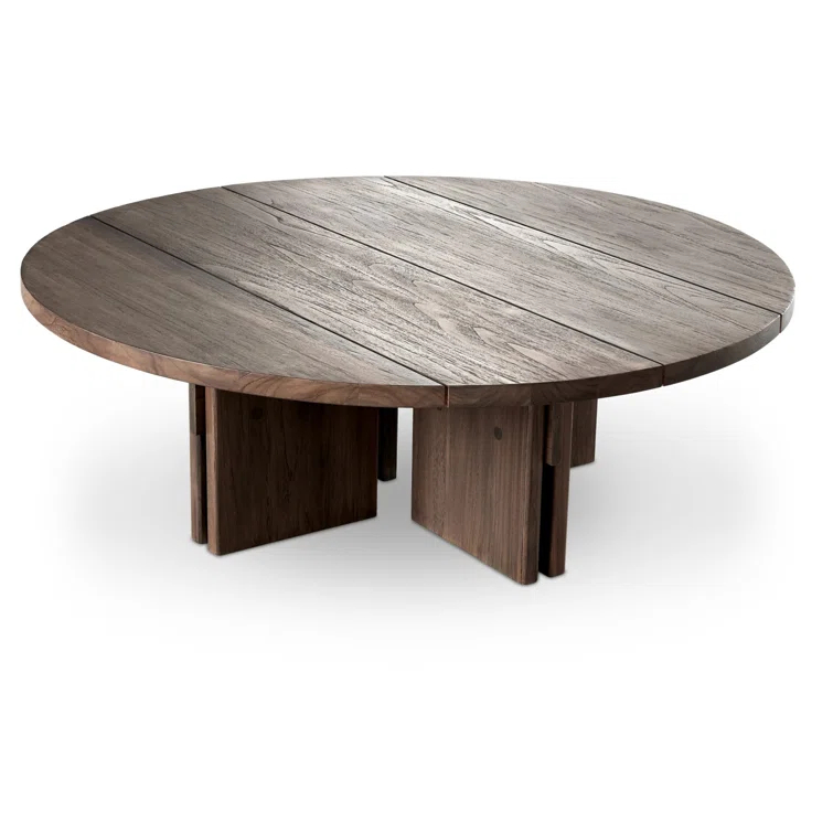 Robertson 48" Toasted Brown Teak Round Outdoor Coffee Table