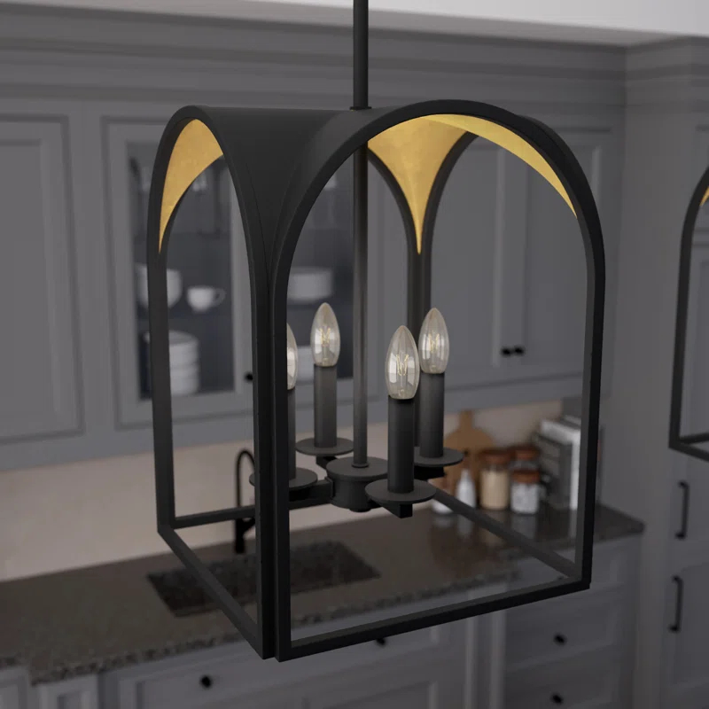 Hunter Fan Dukestown 4 - Light Lantern Geometric Chandelier