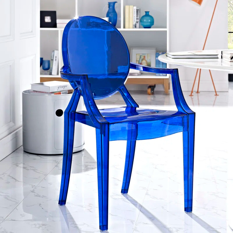 Plata Import Casper Dining Armchair in Blue