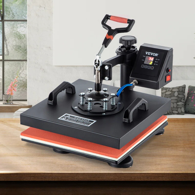 VEVOR 5 In 1 Heat Press Digital Clamshell Sublimation for DIY Mug Cap Plate