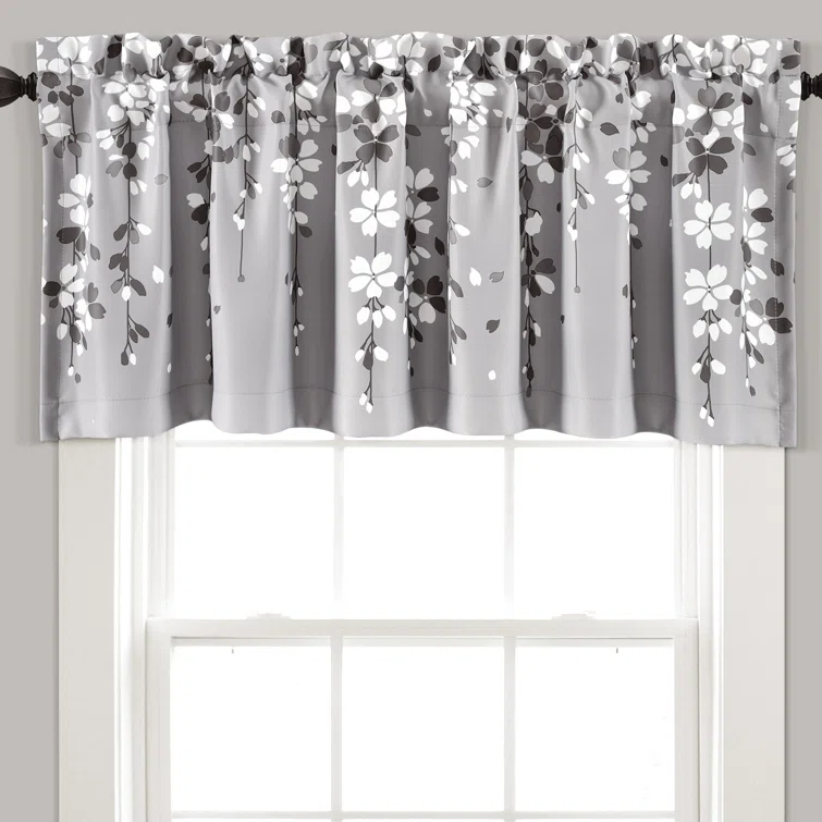 Lush Decor Floral Tailored 52'' W Window Valance