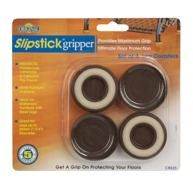Slipstick Furniture Leg Floor Protector Coaster Cup (Set of 4)