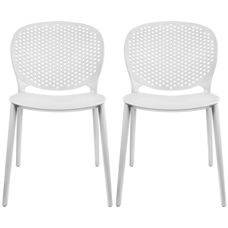2xHome Set Of 2 Modern Plastic Pool Side Armless Dining Chair & Reviews | Wayfair