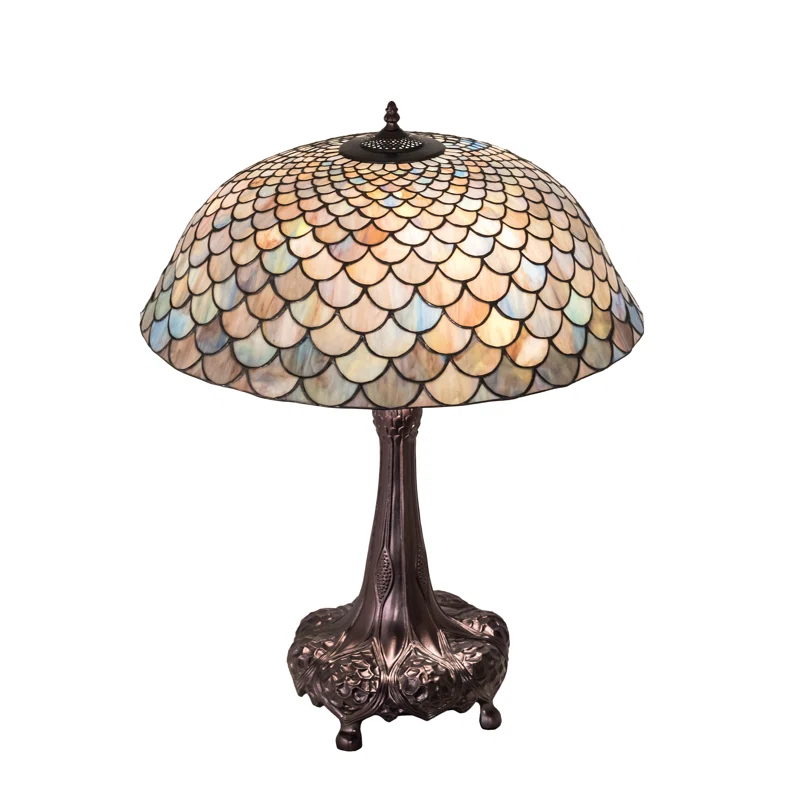 Meyda Tiffany & Stained Glass Metal Table Lamp