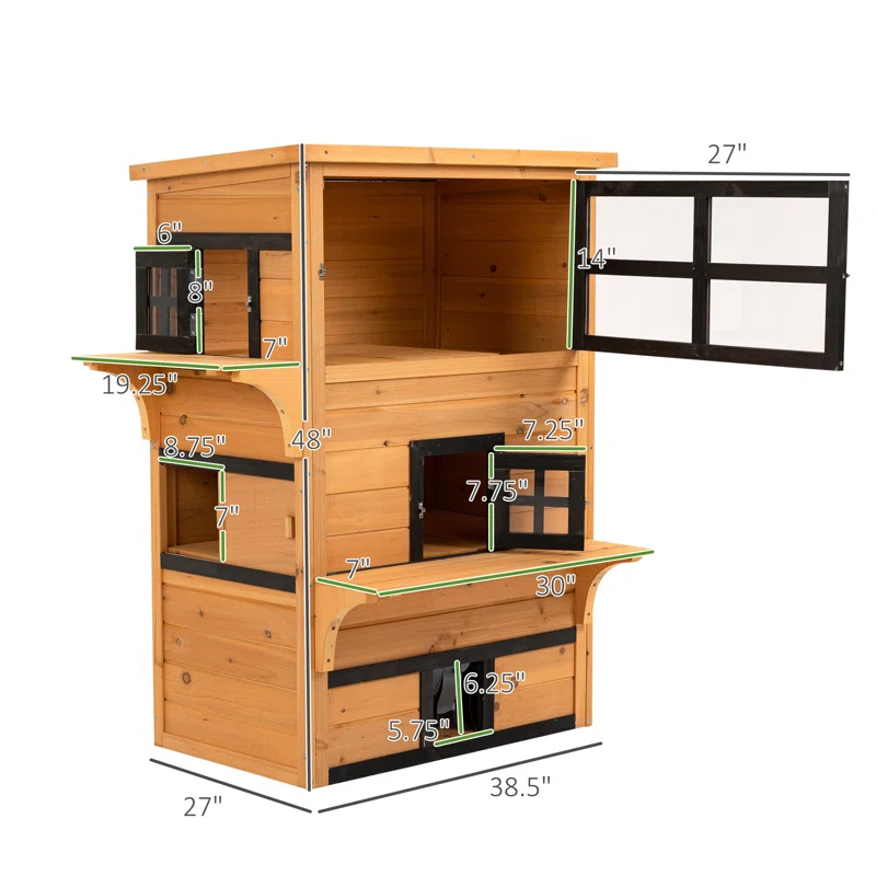 Tucker Murphy Pet™ 3-Story Cat House Feral Cat Shelter