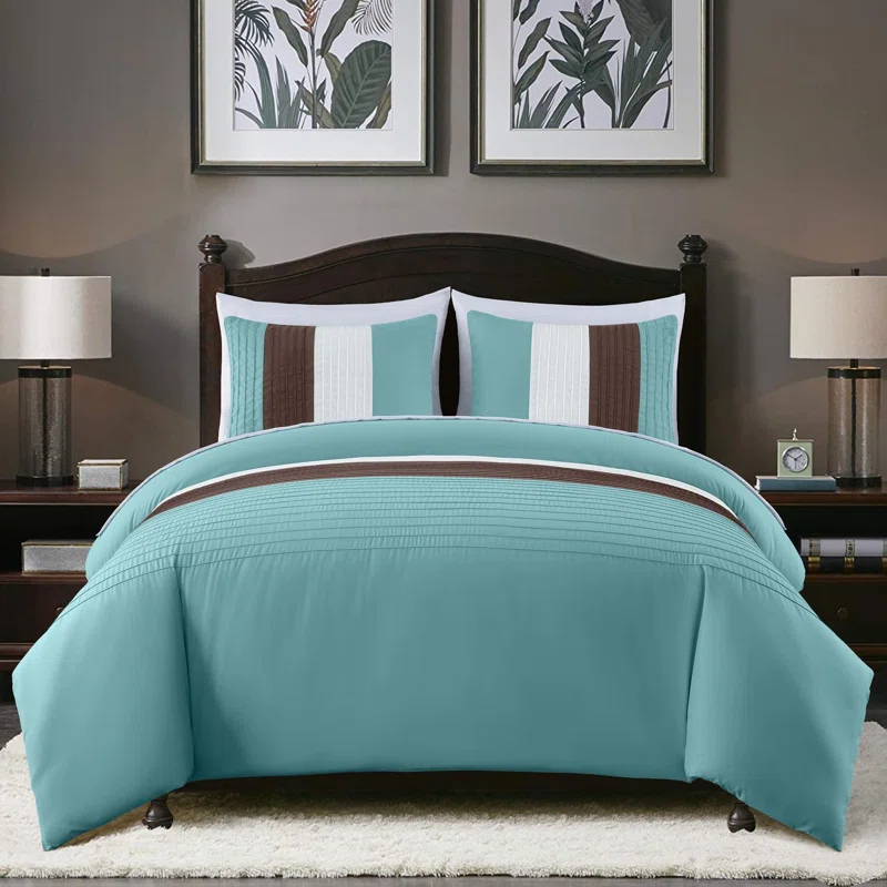 Chezmoi Collection Briar Microfiber Bed in a Bag Comforter Set