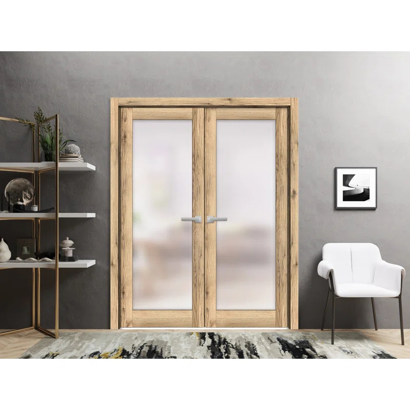 SARTODOORS Planum Solid + Manufactured Wood Paneled French Doors