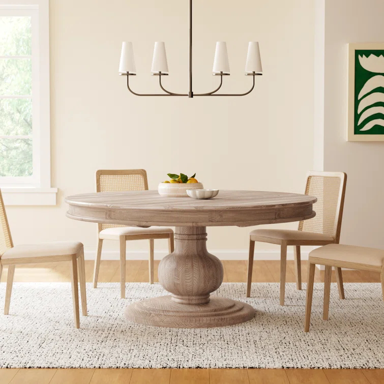 Birch Lane™ Dadeville Pine Round Solid Wood Dining Table