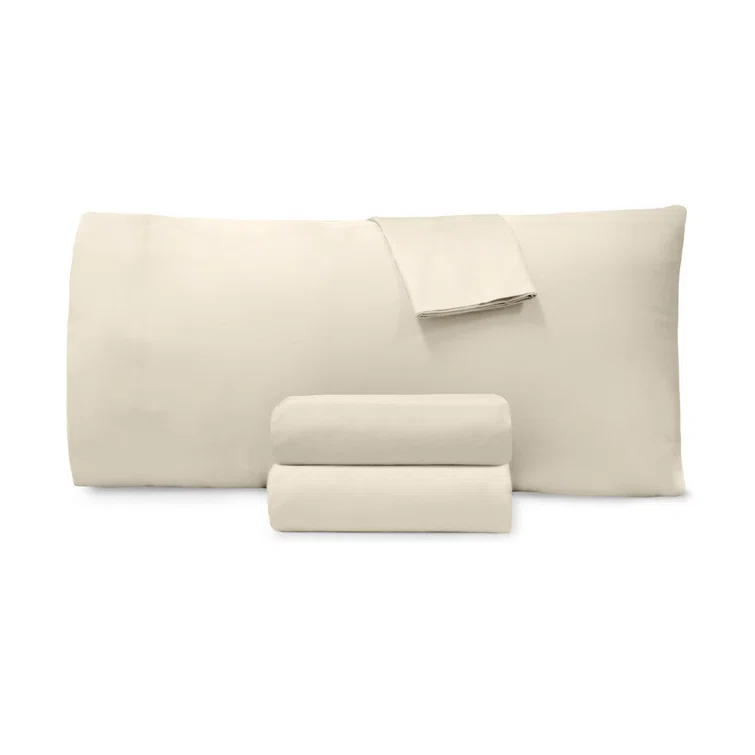 Jennifer Adams Home 400 Thread Count Long-Staple Cotton Sateen 4pc. Sheet Set
