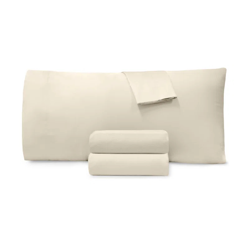 Jennifer Adams Home 400 Thread Count Long-Staple Cotton Sateen 4pc. Sheet Set