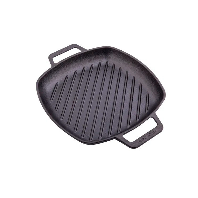 Victoria 10'' Cast Iron Grill Pan / Griddle Set