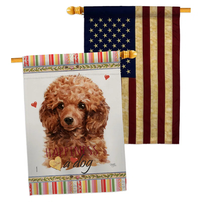 Breeze Decor Double Sided 40'' H x 28'' W Polyester Animal House Flag