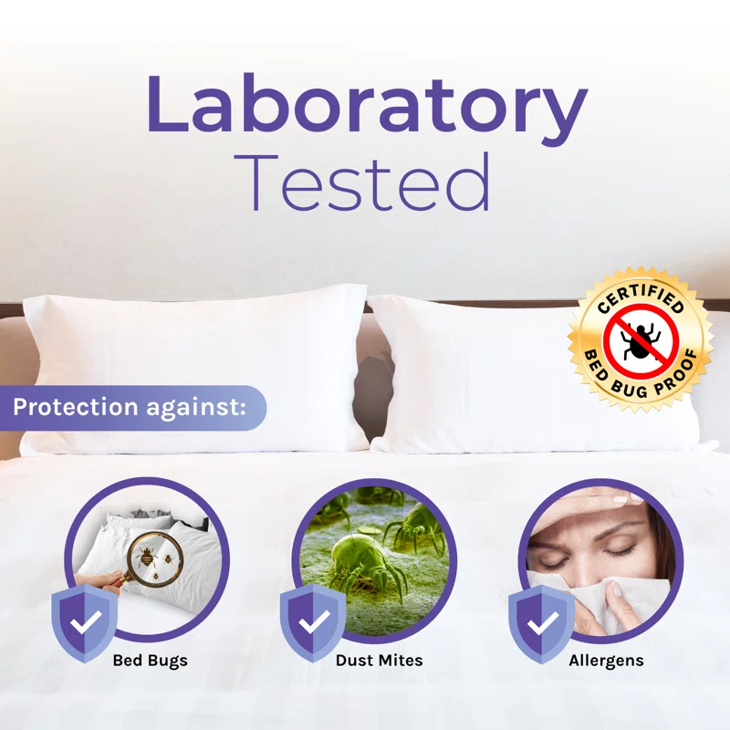 Hygea Natural 6 Gauge Vinyl Waterproof Zippered Box Spring / Mattress Protector