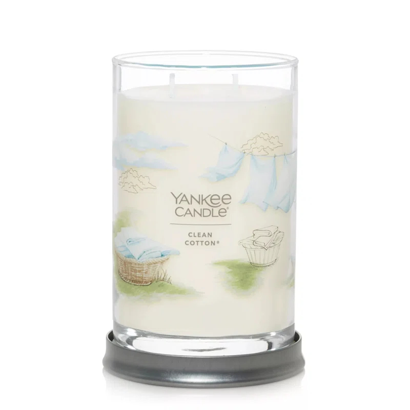 YANKEE CANDLE Signature Clean Cotton Scented Tumbler Candle