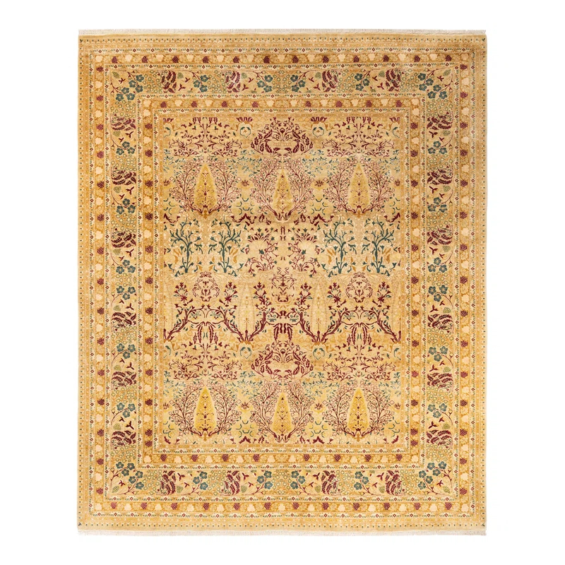 Isabelline Vladanka One-of-a-Kind 8' 3" X 10' 1" 2000s Wool Area Rug in Yellow