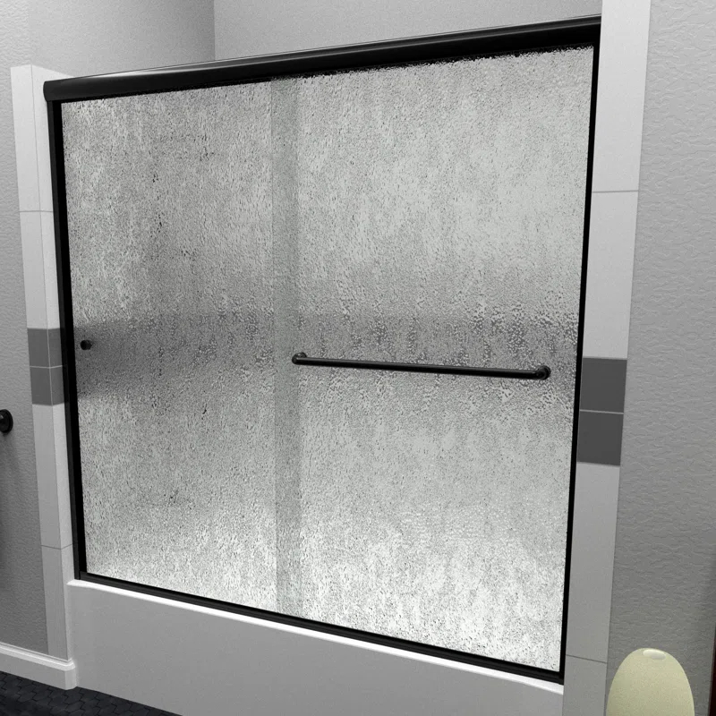 Leter 56" W x 57" H Bypass Semi-Frameless Tub Door