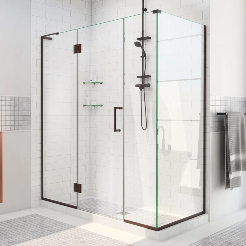 DreamLine Unidoor-X 45 in. W x 30.38 D x 72 in. H Frameless Hinged Shower Enclosure E1251430-06