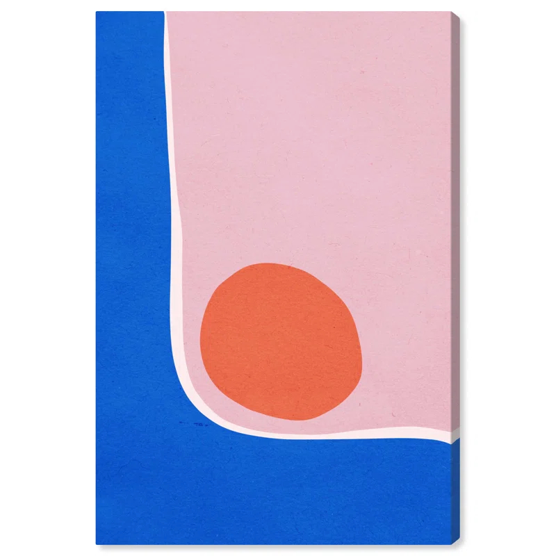 Art Remedy A Loner Sun Modern Abstract Geometric Wall Art by Art Remedy