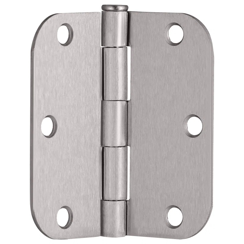 Design House Door Hinge In Satin Brass, 3.5-Inch, 5/8-Inch Radius, 9-Pack (Set of 9)