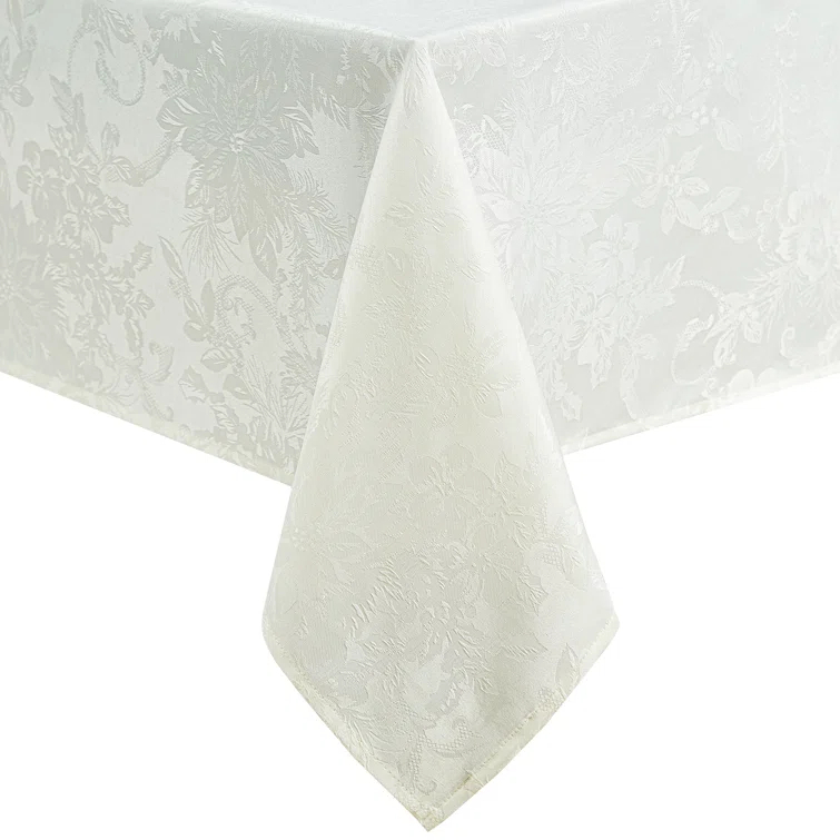 Astoria Grand Tilghman Poinsettia Floral Woven Tablecloth