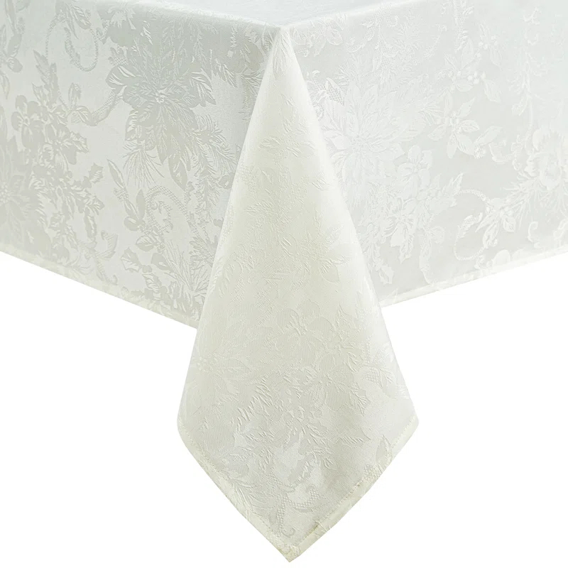 Astoria Grand Tilghman Poinsettia Floral Woven Tablecloth