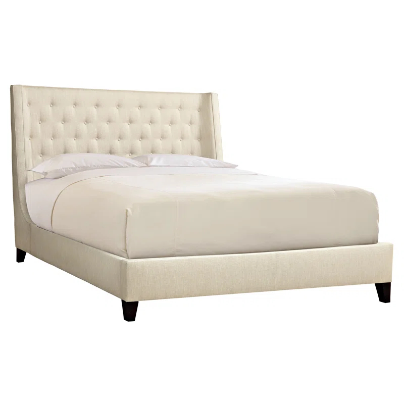 Maxime Upholstered Wingback Bed