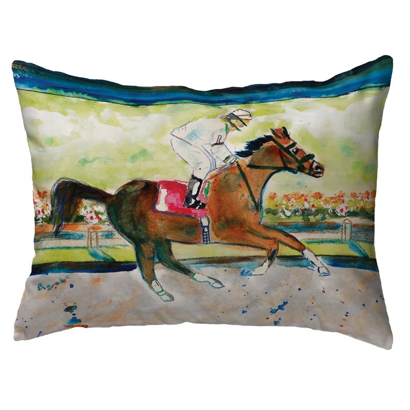 Betsy Drake Interiors Indoor/Outdoor Reversible Throw Pillow