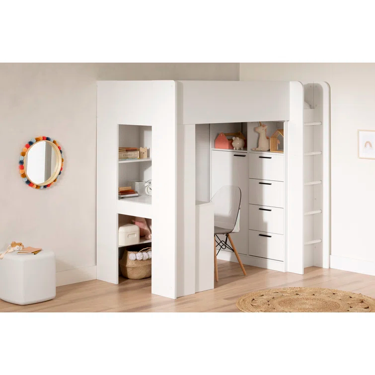 South Side Living Logik Twin Loft Bed with Bookcase by South Side Living