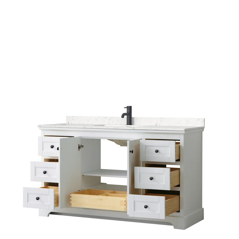 Wyndham Collection Avery 60'' Single Bathroom Vanity with Top