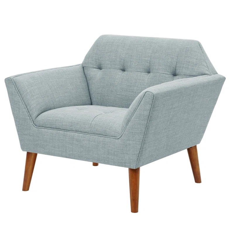 Mercury Row® Merrylite Newport Wide Mid-Century Modern Lounge Chair Set of 2 (Set of 2)