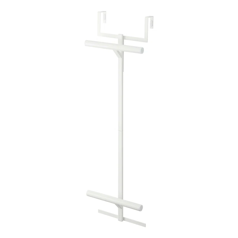 Yamazaki Home Kids' Backpack Over The Door Hanger, Two-Tiered Bookbag Metal Storage Rack