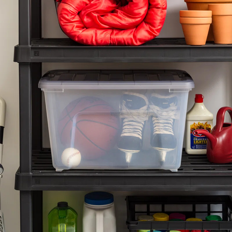 IRIS USA, Inc. Plastic Storage Box with Latching Lid in Clear & Reviews | Wayfair