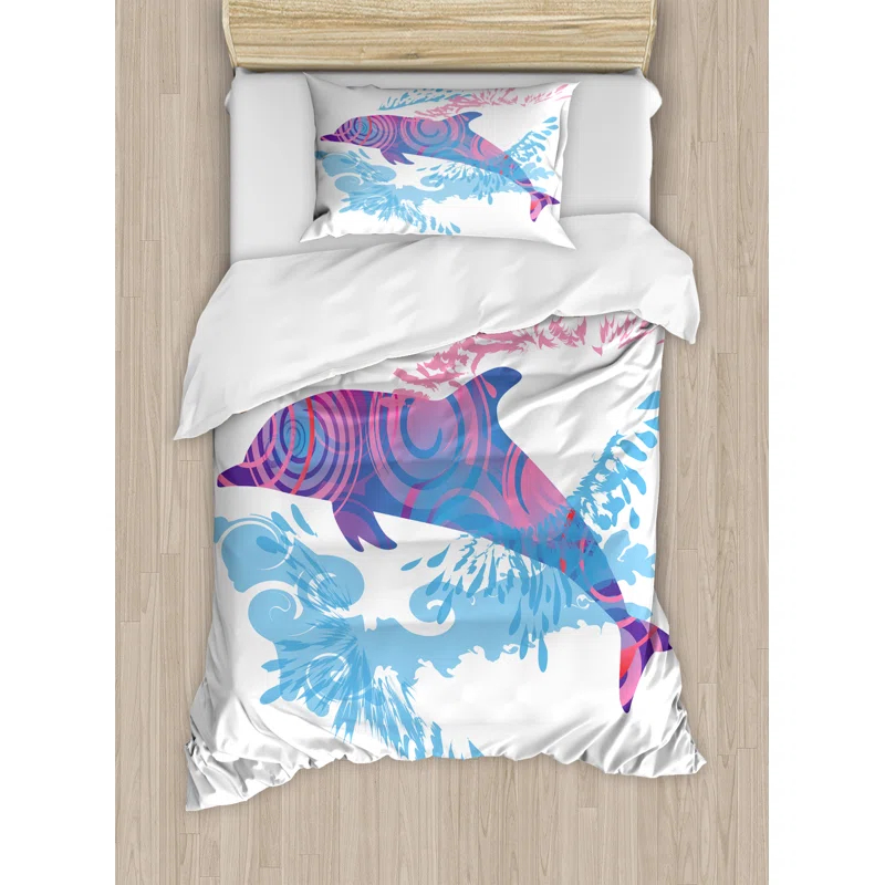 Sea Animals Coastal Duvet Cover Set
