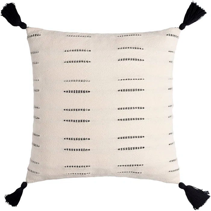 Livabliss Eden Tassels Cotton Throw Pillow (Set of 2)