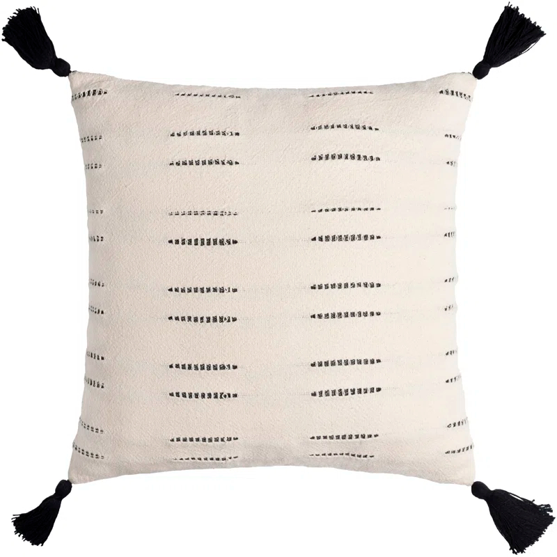 Livabliss Eden Tassels Cotton Throw Pillow (Set of 2)