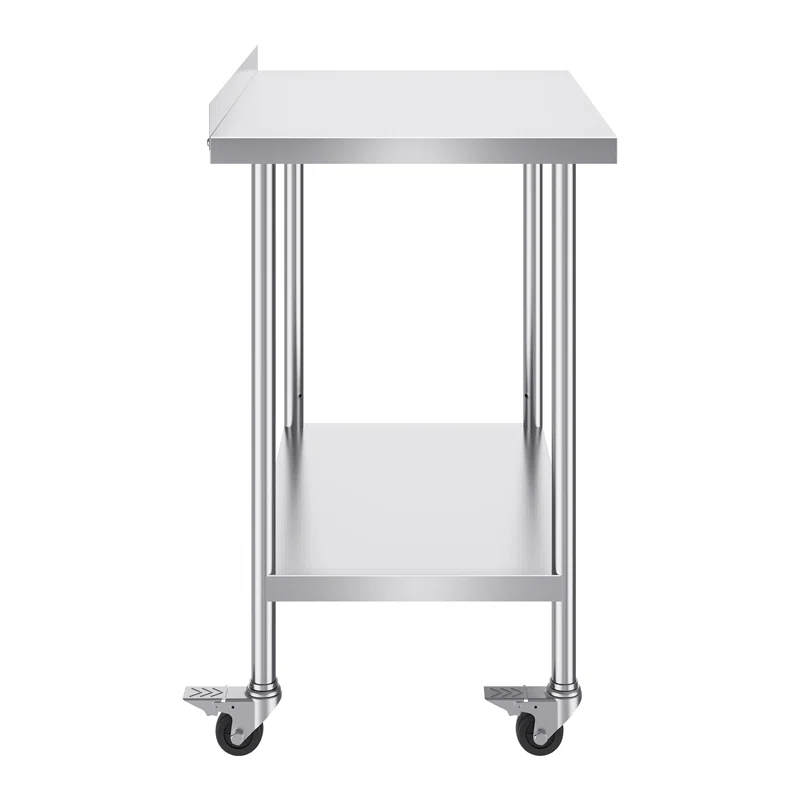 VEVOR VEVOR Stainless Steel 24'' W x 40'' H Adjustable Portable Work Table