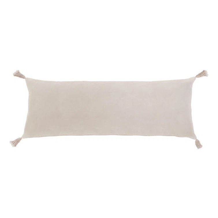 Bianca Velvet Pillow by Pom Pom at Home - Blush / Lumbar