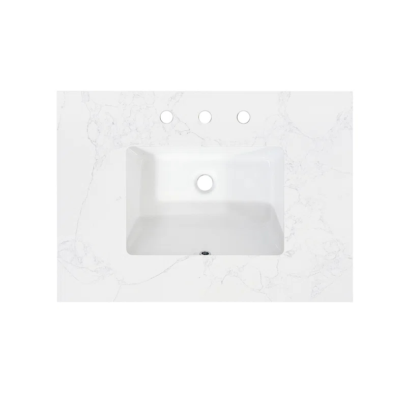 Altair Ceres 31" Engineered Stone Single Bathroom Vanity Top with Sink