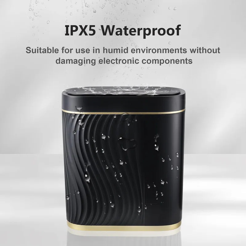 RFVT Small Automatic Trash Bin 2 Gallon Motion sensor. For bath, kitchen. Slim, waterproof plastic