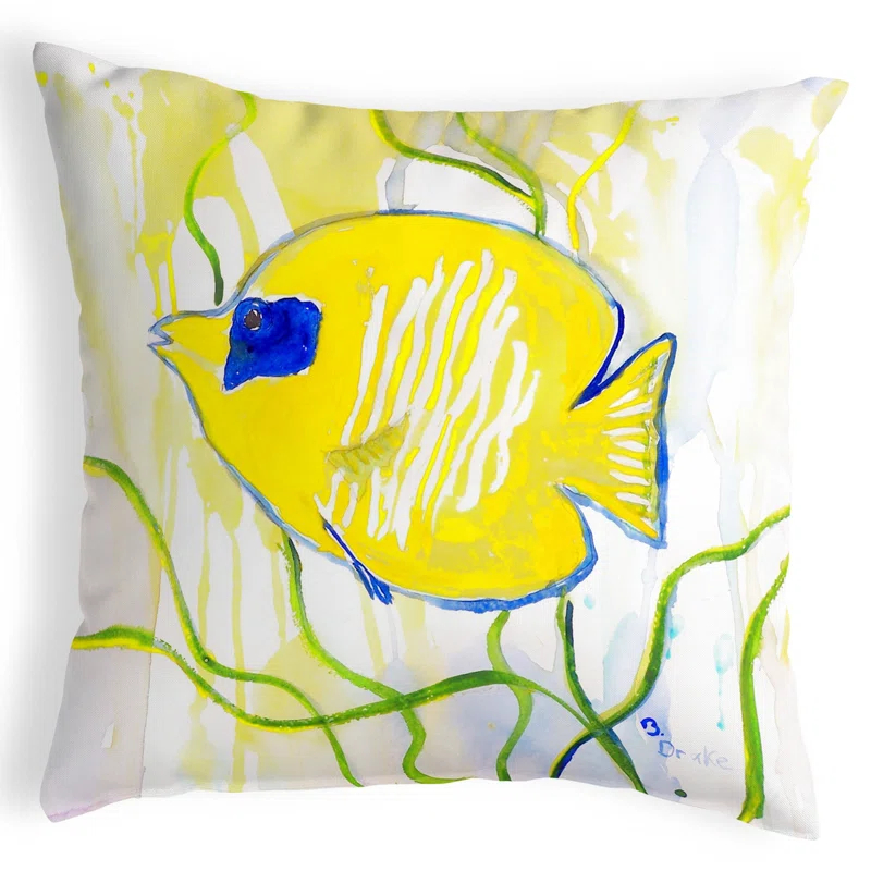 Betsy Drake Interiors Indoor/Outdoor Reversible Throw Pillow