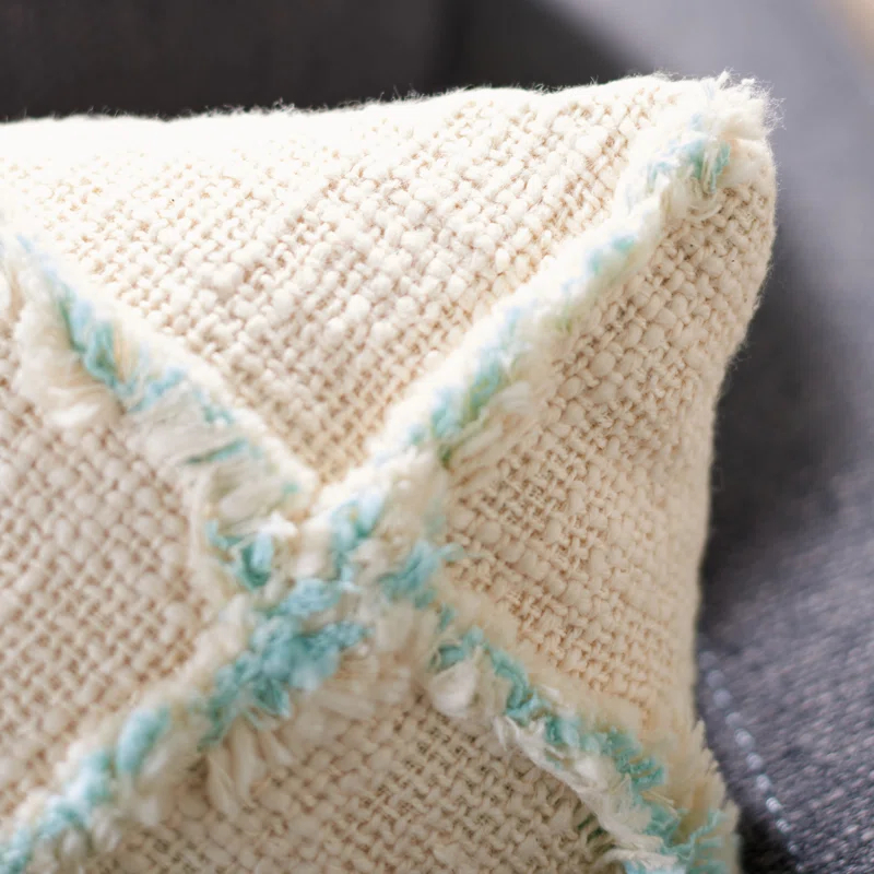 Safavieh Ashlin Fringed Cotton Reversible Throw Pillow