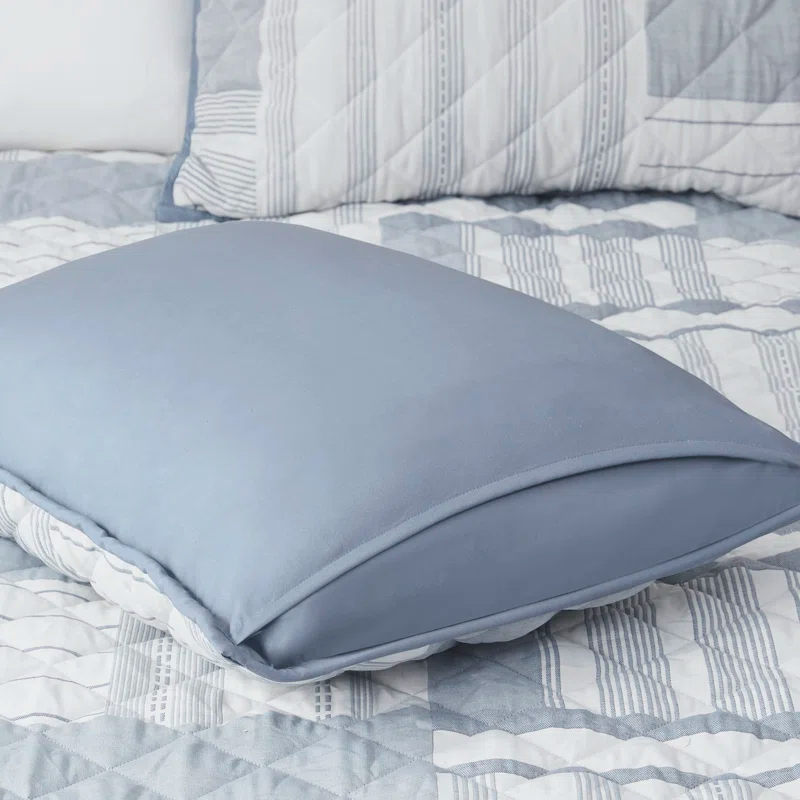 Madison Park Graham 3 Piece Quilted Patchwork Quilt Set