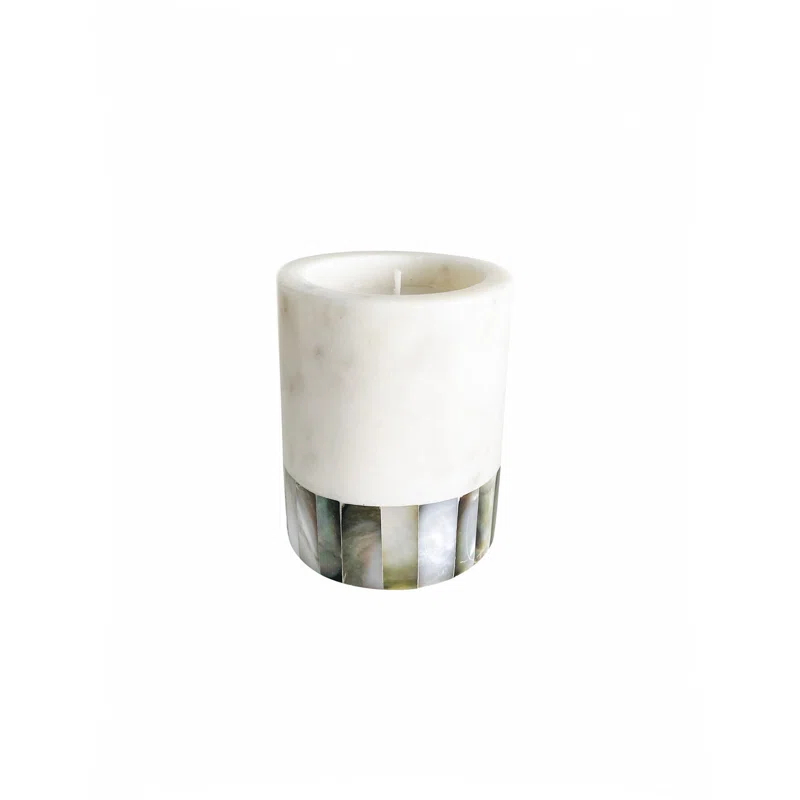 Anaya Mother Of Pearl Marble Lavender Scented Votive Candle