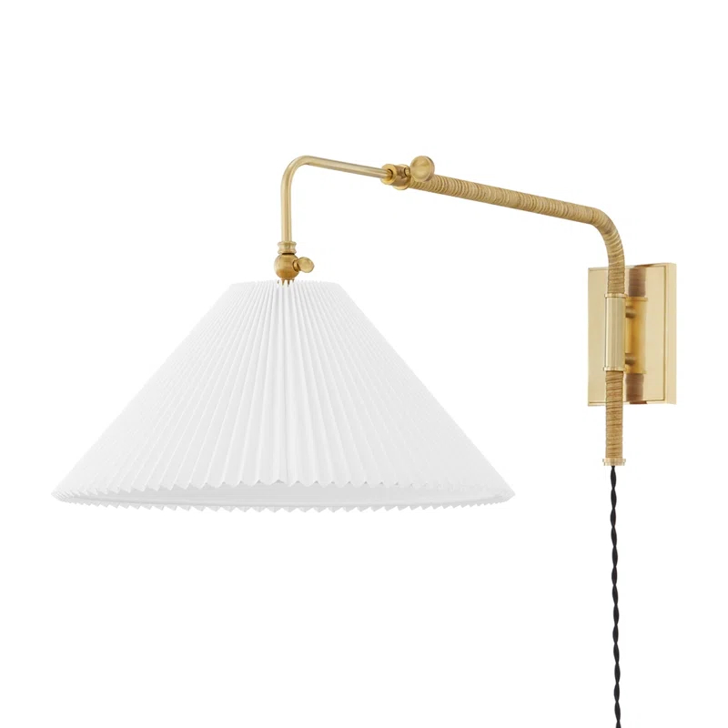 Elyna Plug-In Sconce - Antique Brass