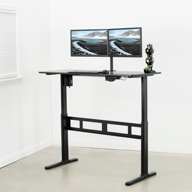 Vivo VIVO 55" x 24" Electric Sit Stand Desk, Height Adjustable Workstation (E155TB series)