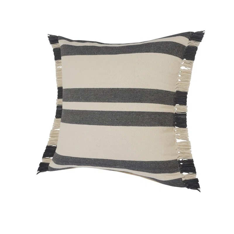 Rajani Home Roznick Fringed Cotton Throw Pillow