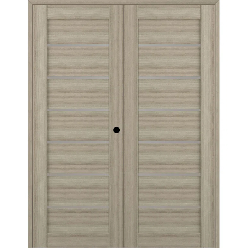 Belldinni Alba Solid Manufactured Wood and Glass Composite Paneled Prefinished French Door